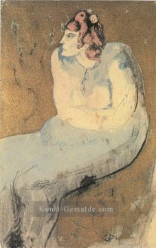 Woman Sitting 1901 cubist Pablo Picasso Ölgemälde